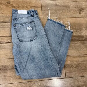 PISTOLA Womens Jeans Distressed Light Wash Denim Boyfriend Cut Size 27